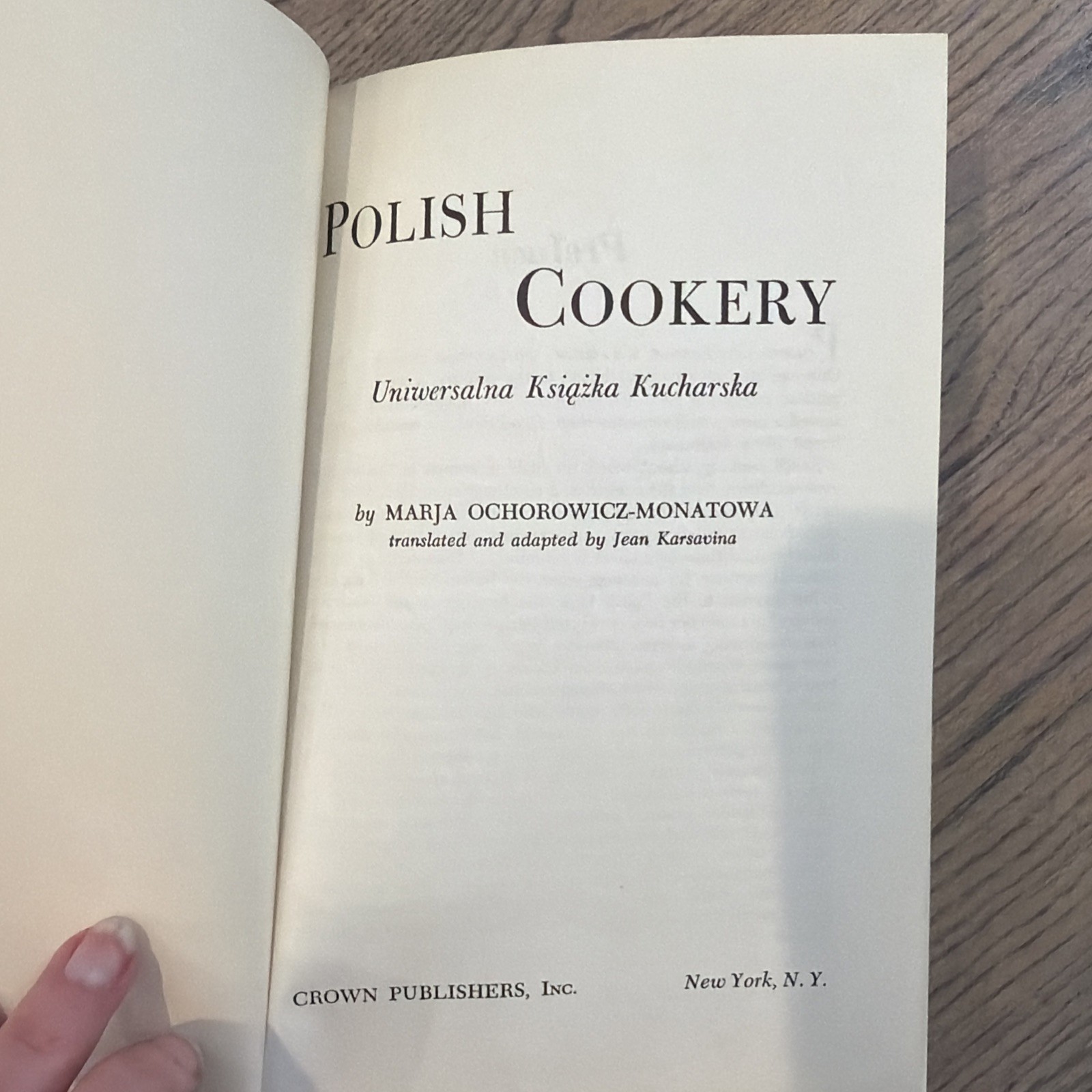 Polish Cookery Universal Cookbook Marja Ochorowicz-Monatowa HC 1972