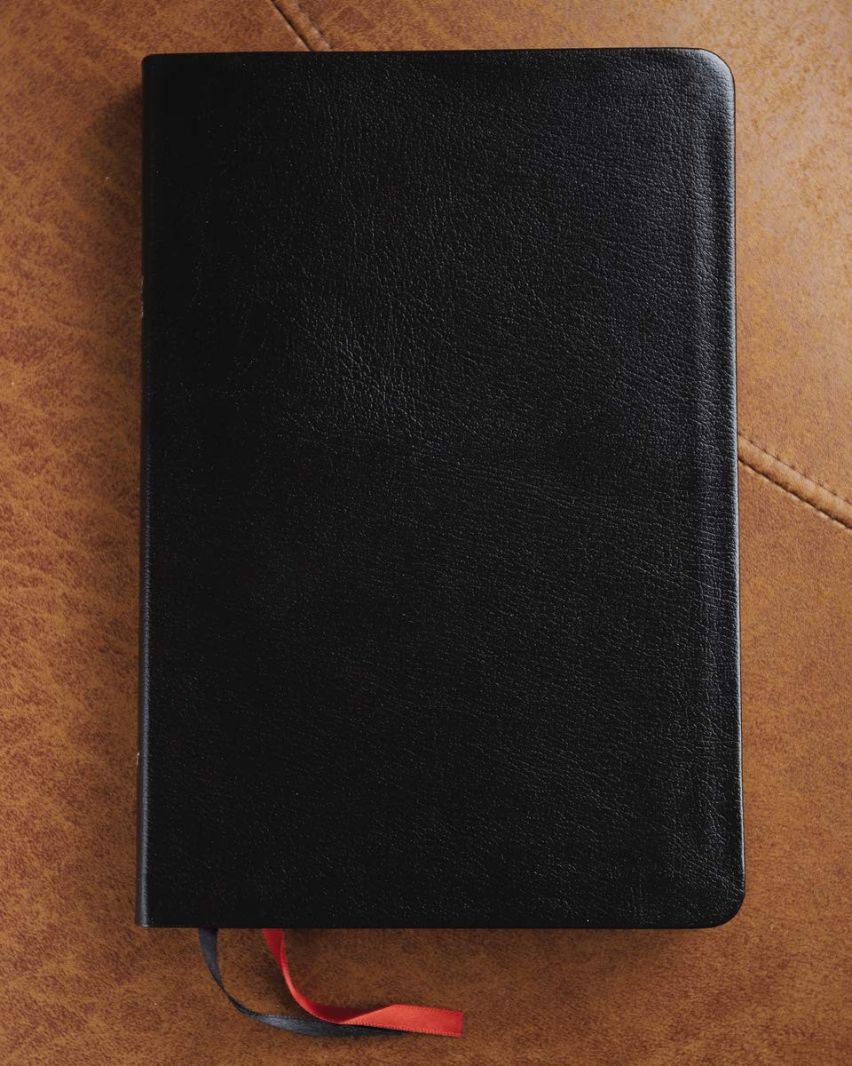 NIV, Thinline Bible, Large Print, Bonded Leather, Black, Red Letter, Comfort Pri