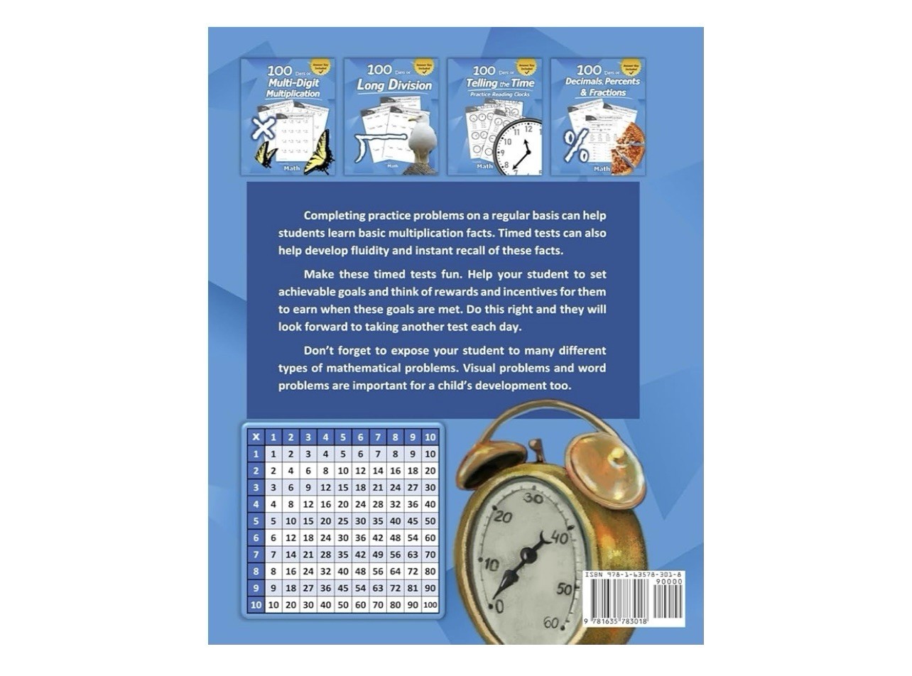 Timed Tests: Multiplication: Ages 7-10 Grades 3-5. Math Drills