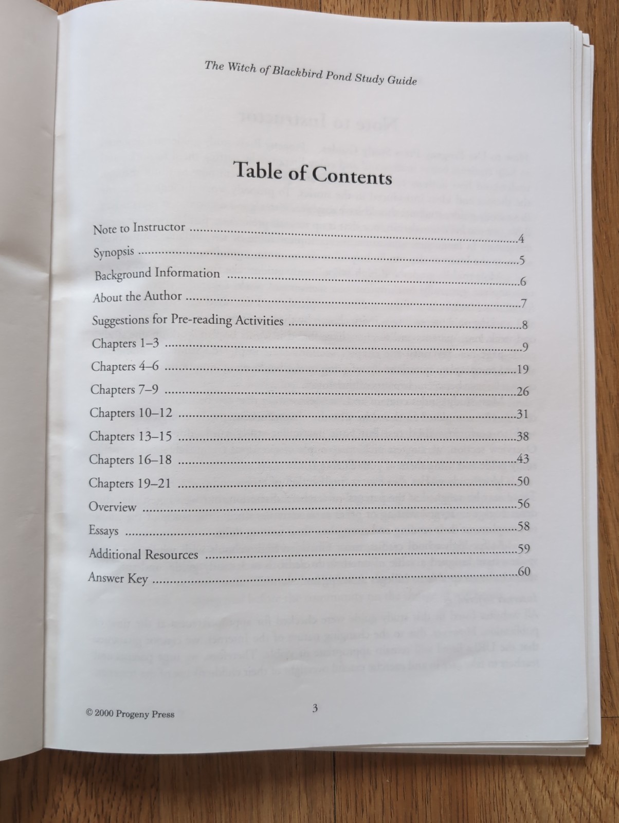 The Witch of Blackbird Pond Study Guide – by Rebecca Gilleland – Progeny Press