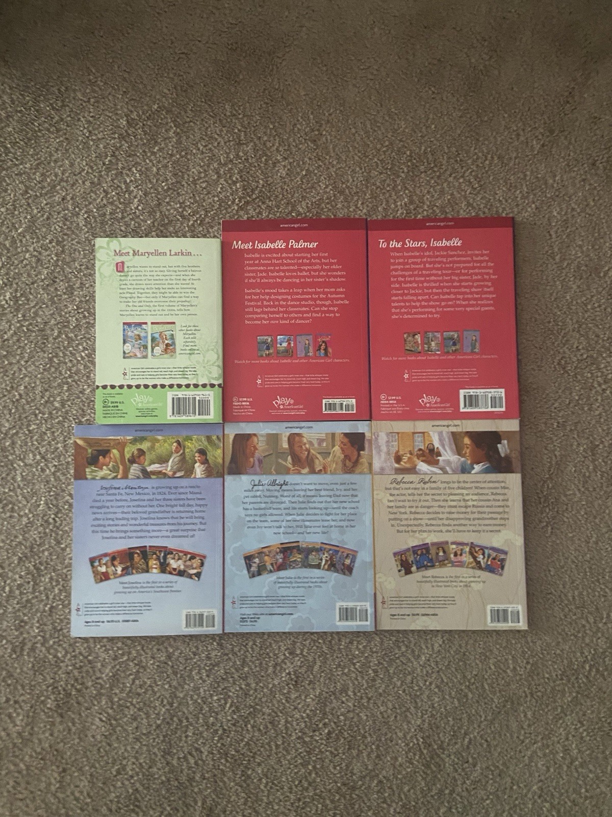 Lot Of Six Various American Girl Books