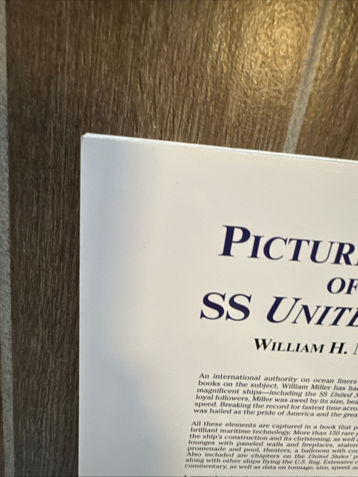 Picture History of the SS United States (Dover Maritime) by William Miller
