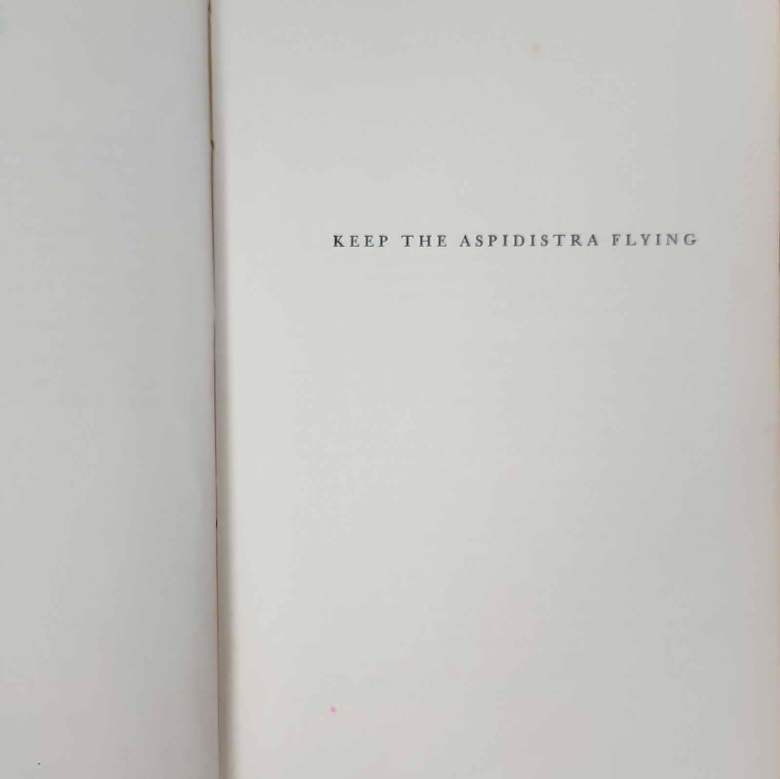 George Orwell Keep the Aspidistra Flying HC DJ Harcourt Brace Ex-Lib Vtg 1st Ed?