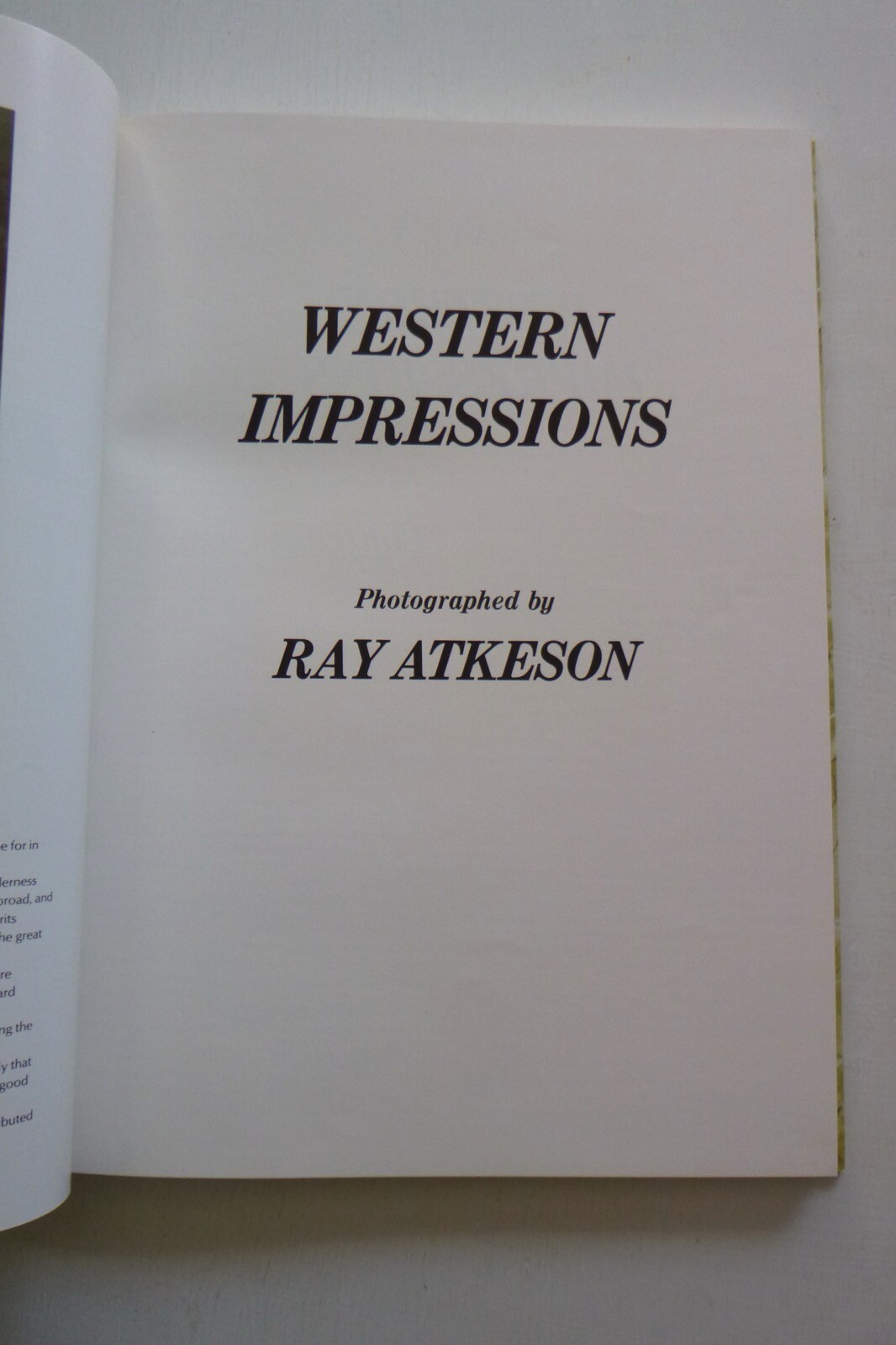 Sgnd, Limited 1st ed, Western Impressions by Ray Atkeson (hardcover, 1976)