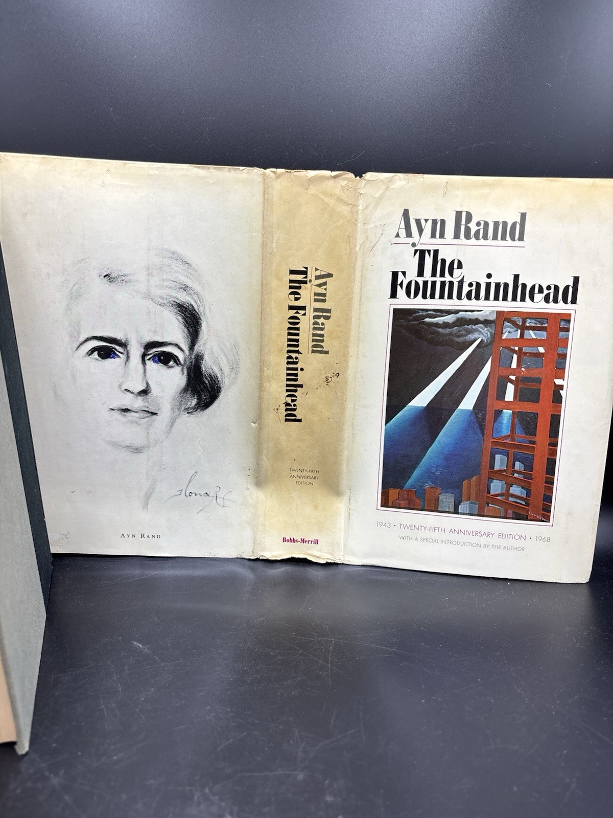 The Fountainhead by Ayn Rand 25th Anniversary Edition 1968 HC ~Intro By Ayn Rand