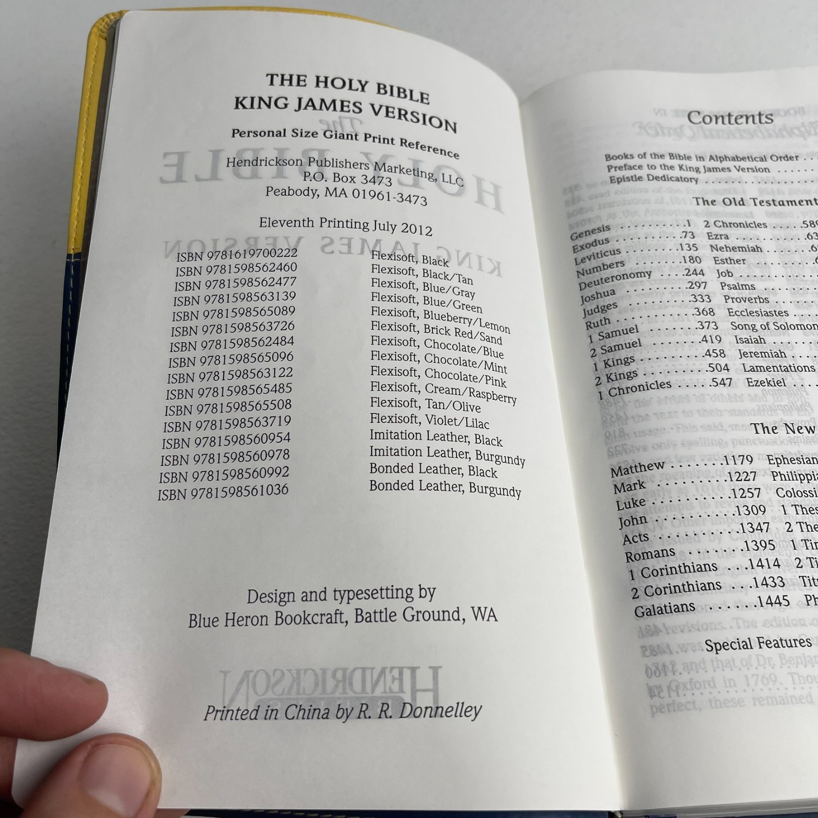 Holy Bible Hendrickson KJV