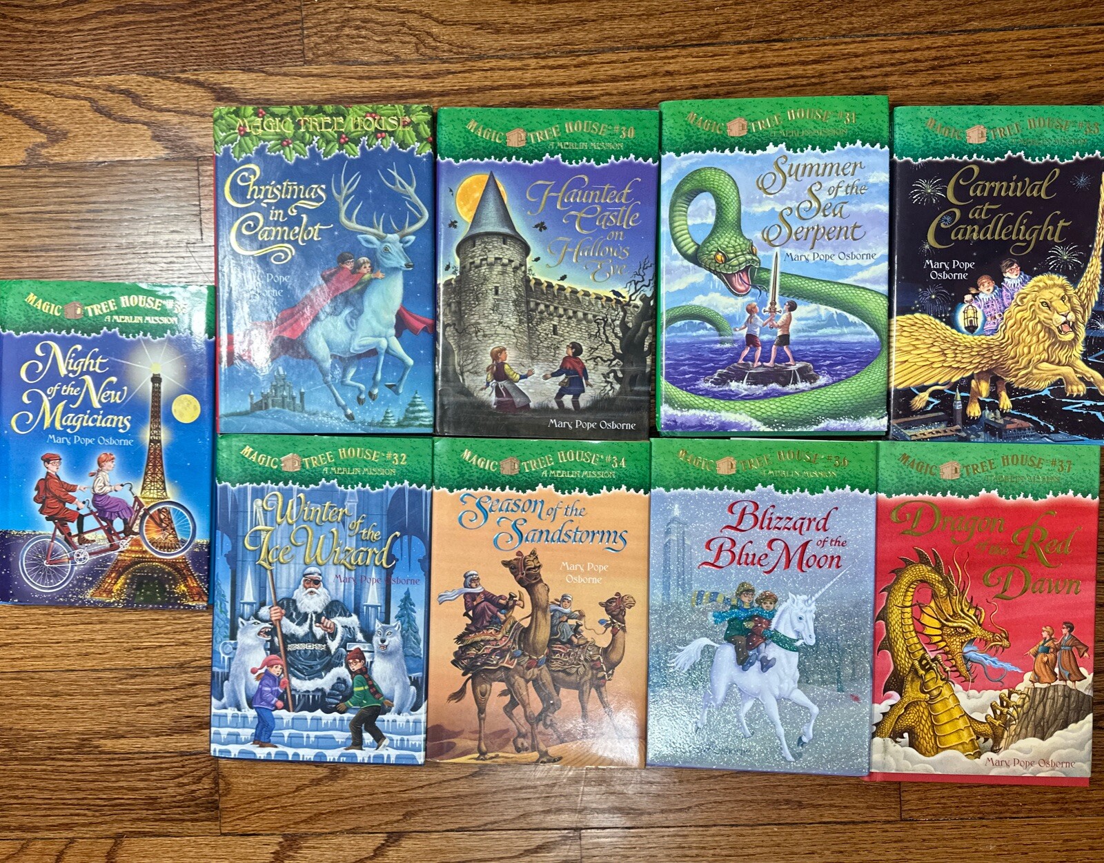 Lot 9 Magic Tree House Mary Pope Osborne Books 30 – 37 + Christmas in Camelot HC