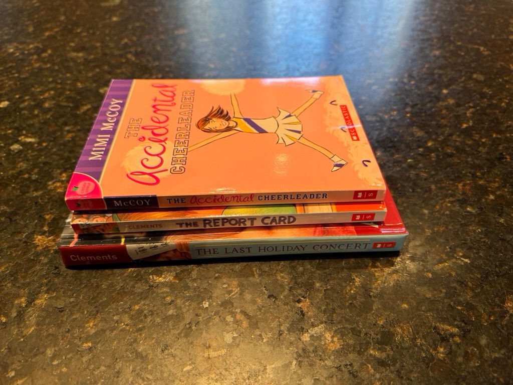 Scholastic Books Lot: Last Holiday Concert, Report Card, Accidental Cheerleader