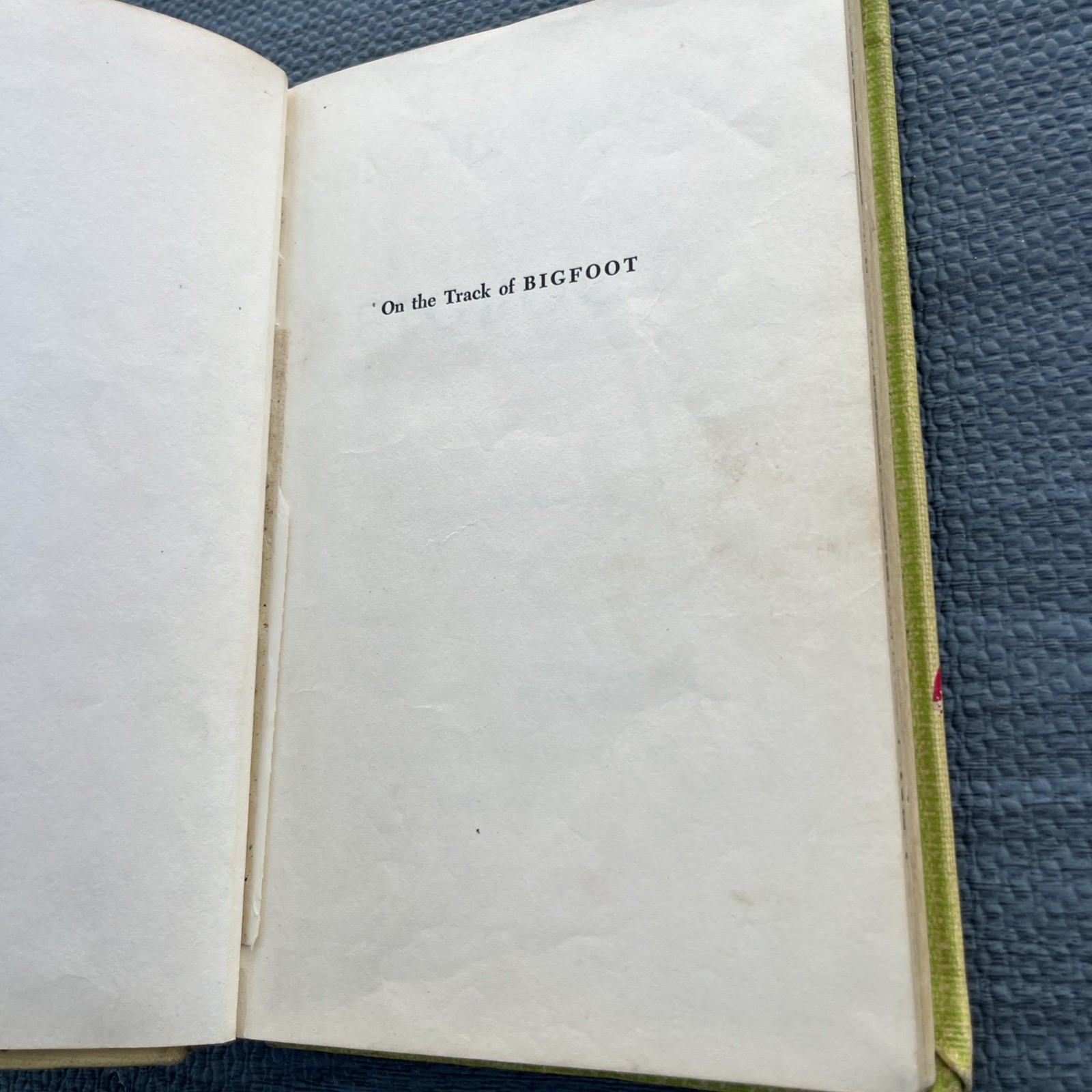 On the Track of Bigfoot by Marian T. Place Hardcover 1974 1st Edition Ex-Library
