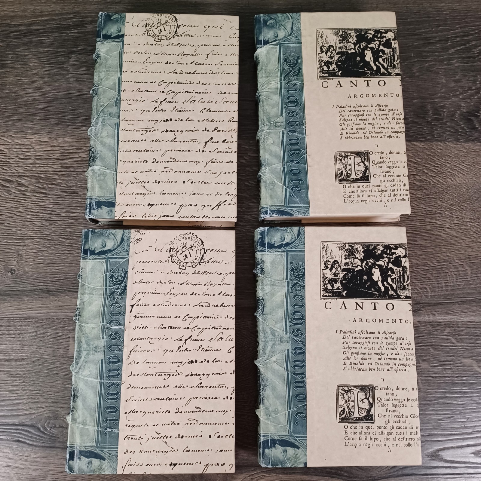 23 Custom Bound Decorative Hardcover Books Matching Library Display Set Unique
