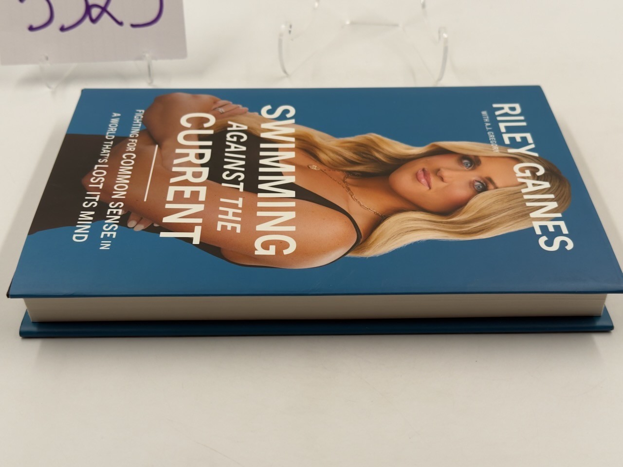 Swimming Against the Current, Riley Gaines, HC DJ 1st Ed Center Street 2024