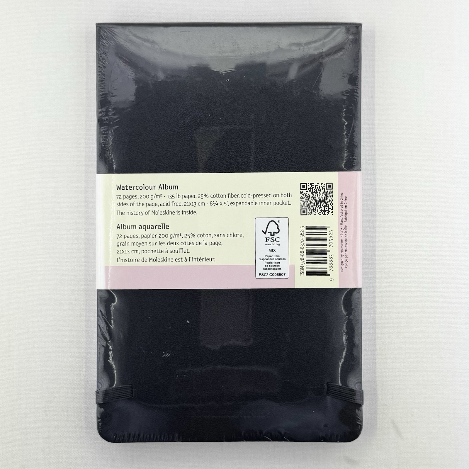 Moleskine Art Watercolour Album Cold-Pressed Paper Hard Cover 5″x8.25″