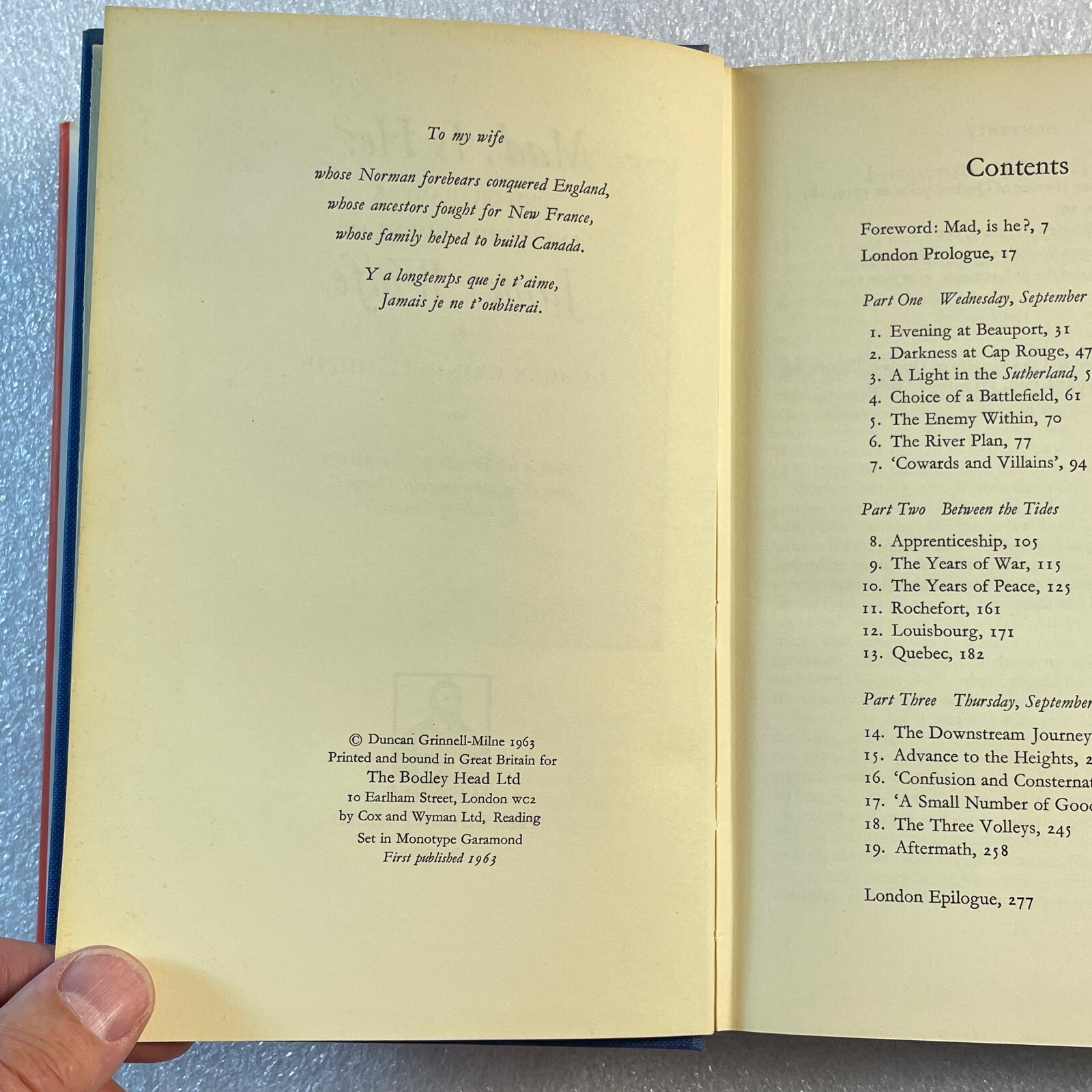 Mad, Is He? : The Character and Achievement of James Wolfe SIGNED Grinnell-Milne