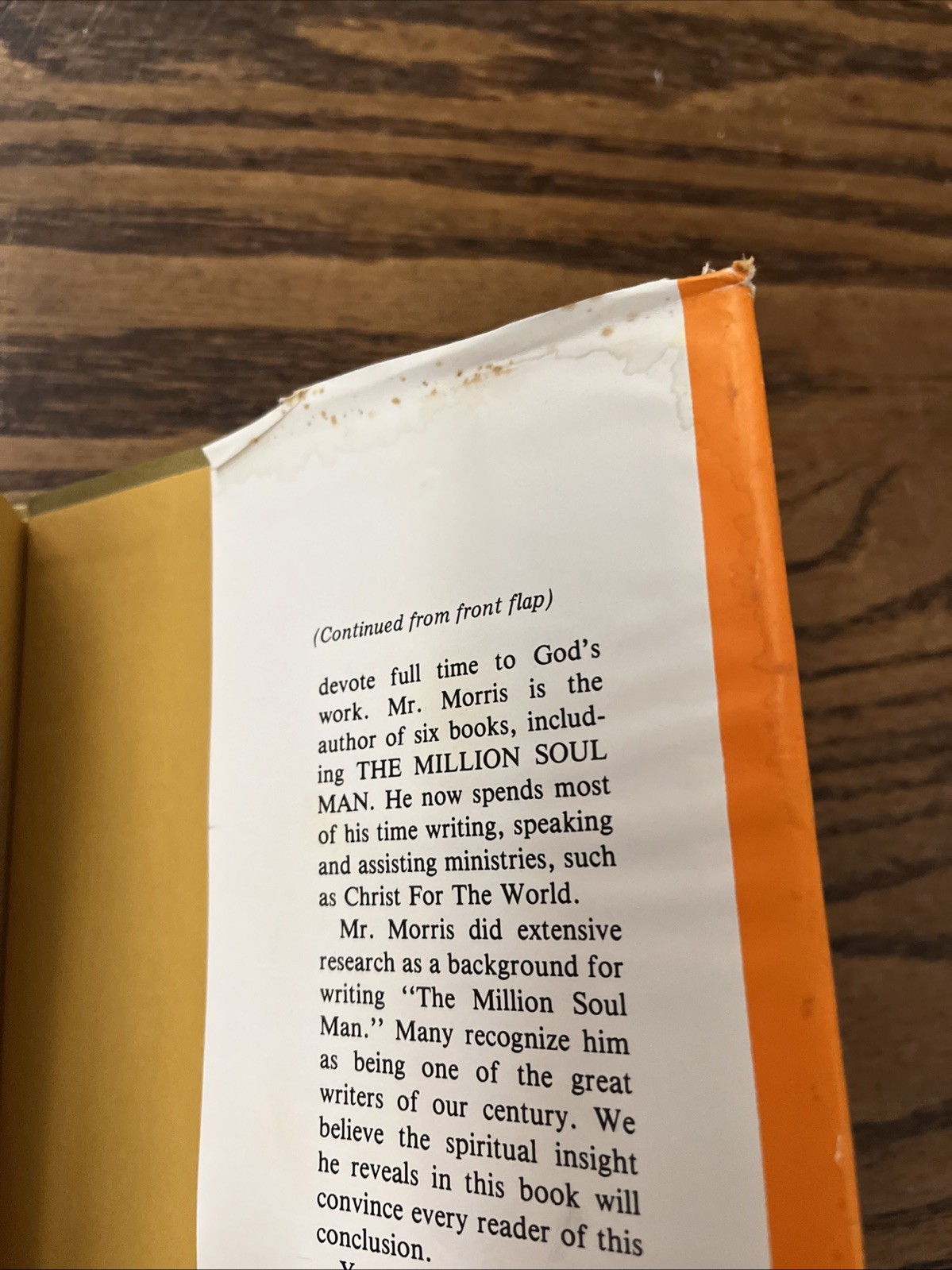 The Million Soul Man SIGNED E. J. Daniels Biography 1980 HC Book By M. F. Morris