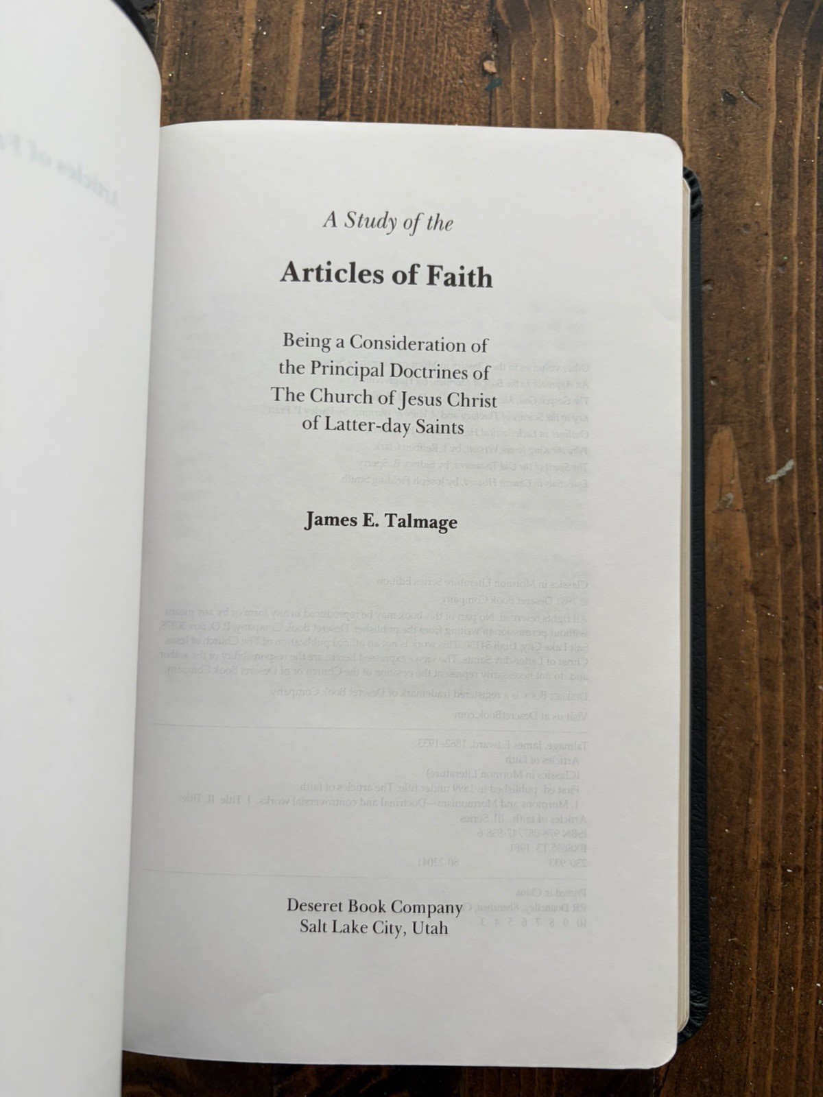 Articles Of Faith Talmage Blue Pocket Leather