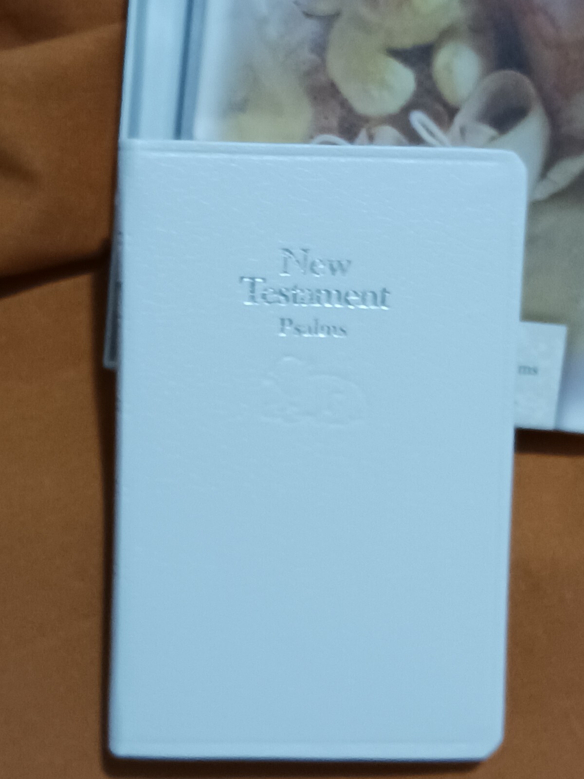 New Testament – Psalms – white bible – small 4 x 3.5 inches