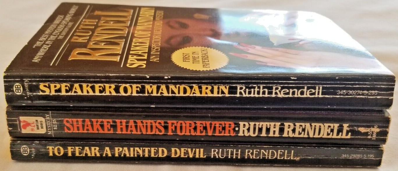 Ruth Rendell Lot Of 3 MM Pb Mysteries Inspector Wexford Speaker Of Mandarin