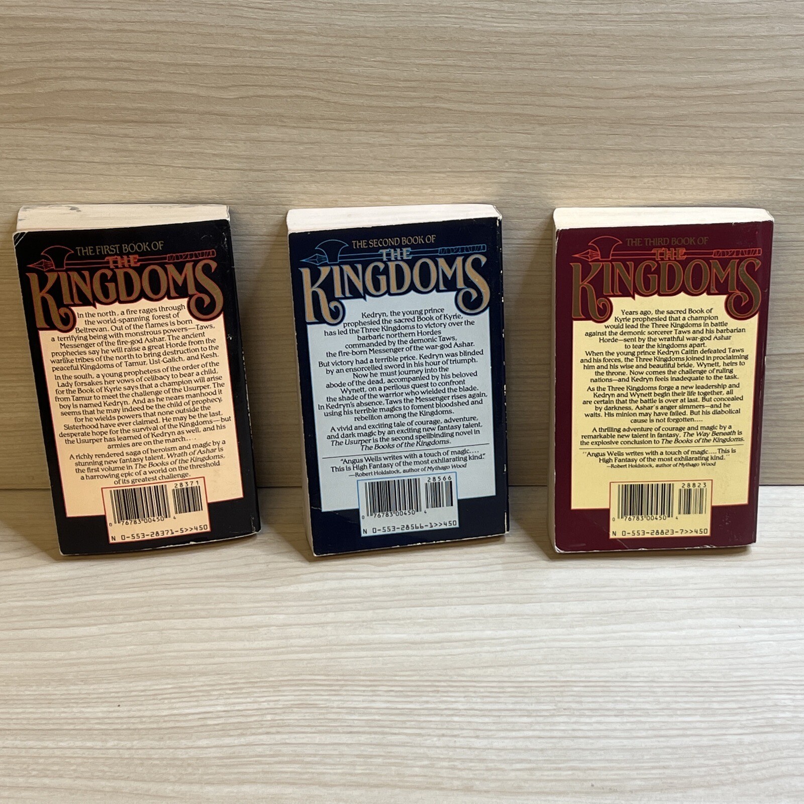 The Kingdoms Series Angus Wells PB Set of 3 Vols. 1-3 Paperback Fantasy Bantam