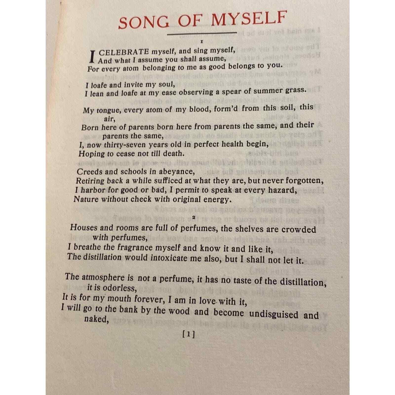 Song of MYSELF WALT WHITMAN roycrofters 1904