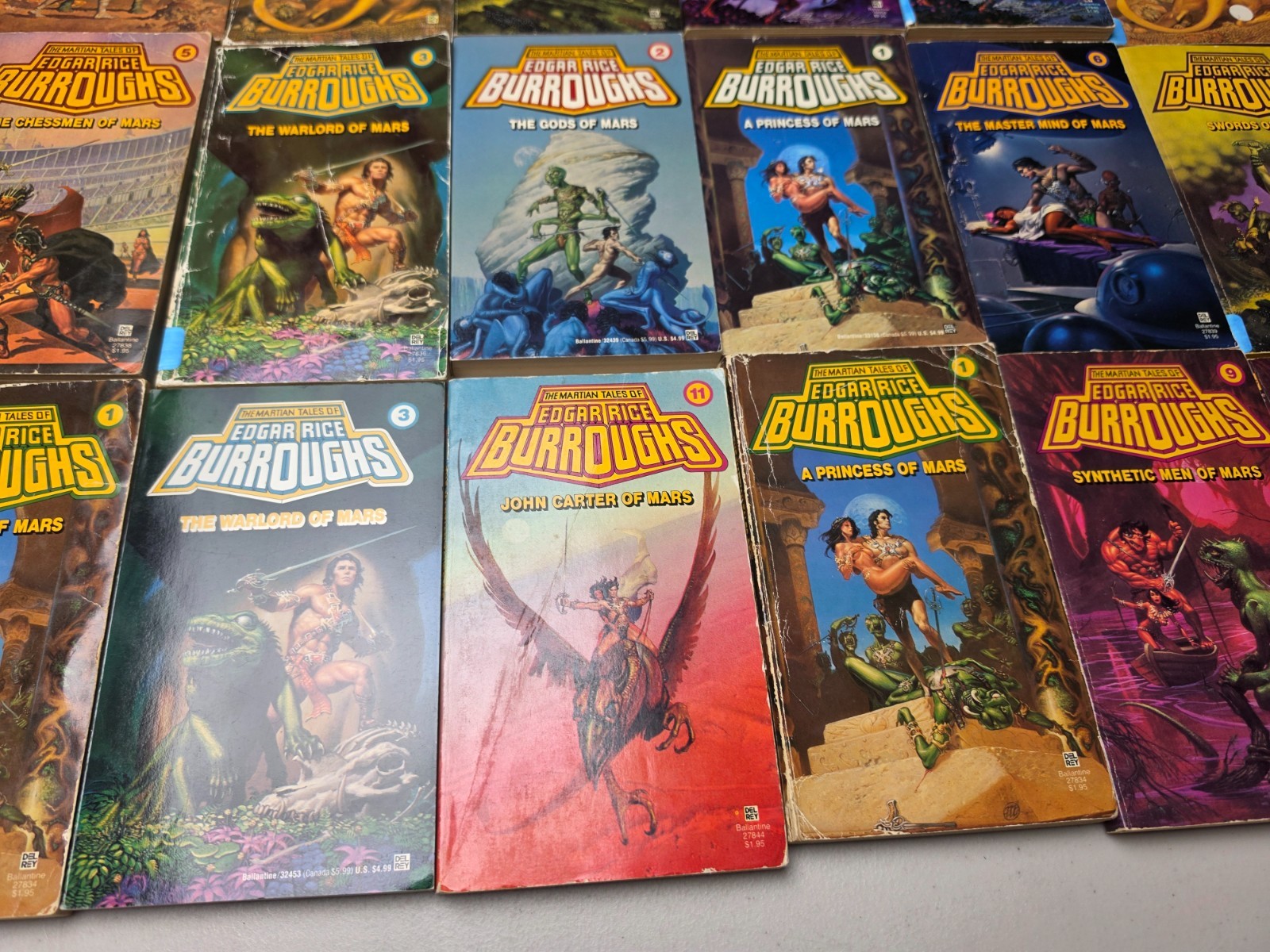 The Martian Tales of Edgar Rice Burroughs John Carter Of Mars Lot of 22 Books
