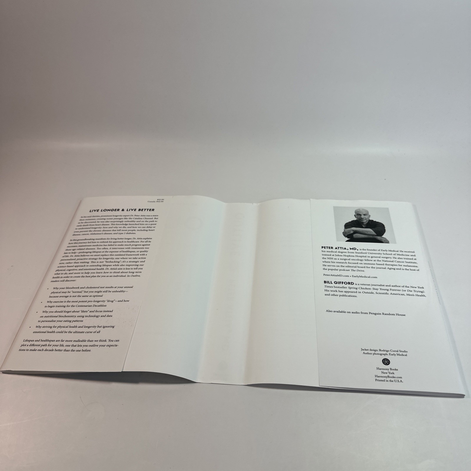 Outlive: The Science and Art of Longevity by Peter Attia, MD 2023 HC 1st/27th