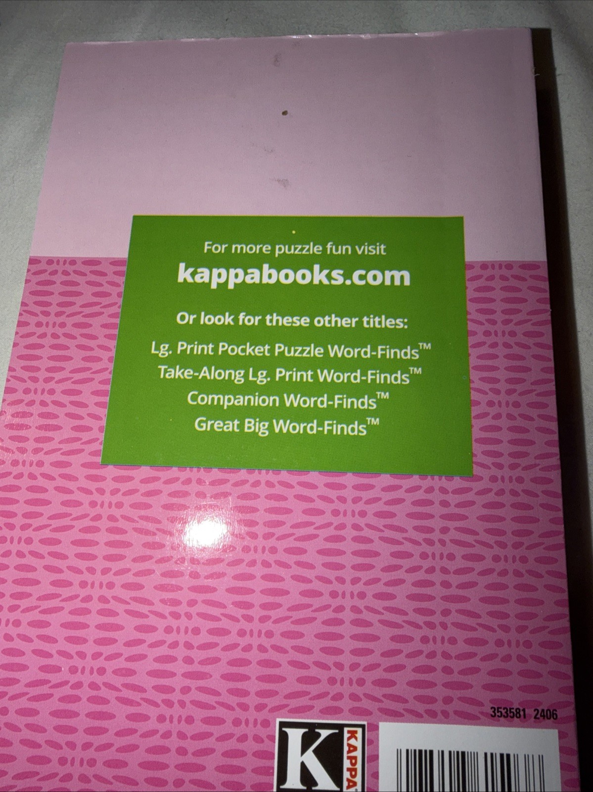 KAPPA Word-Find Pocket Puzzle Volume 251 Pages 129 W/ 58 Puzzles Large Print NEW