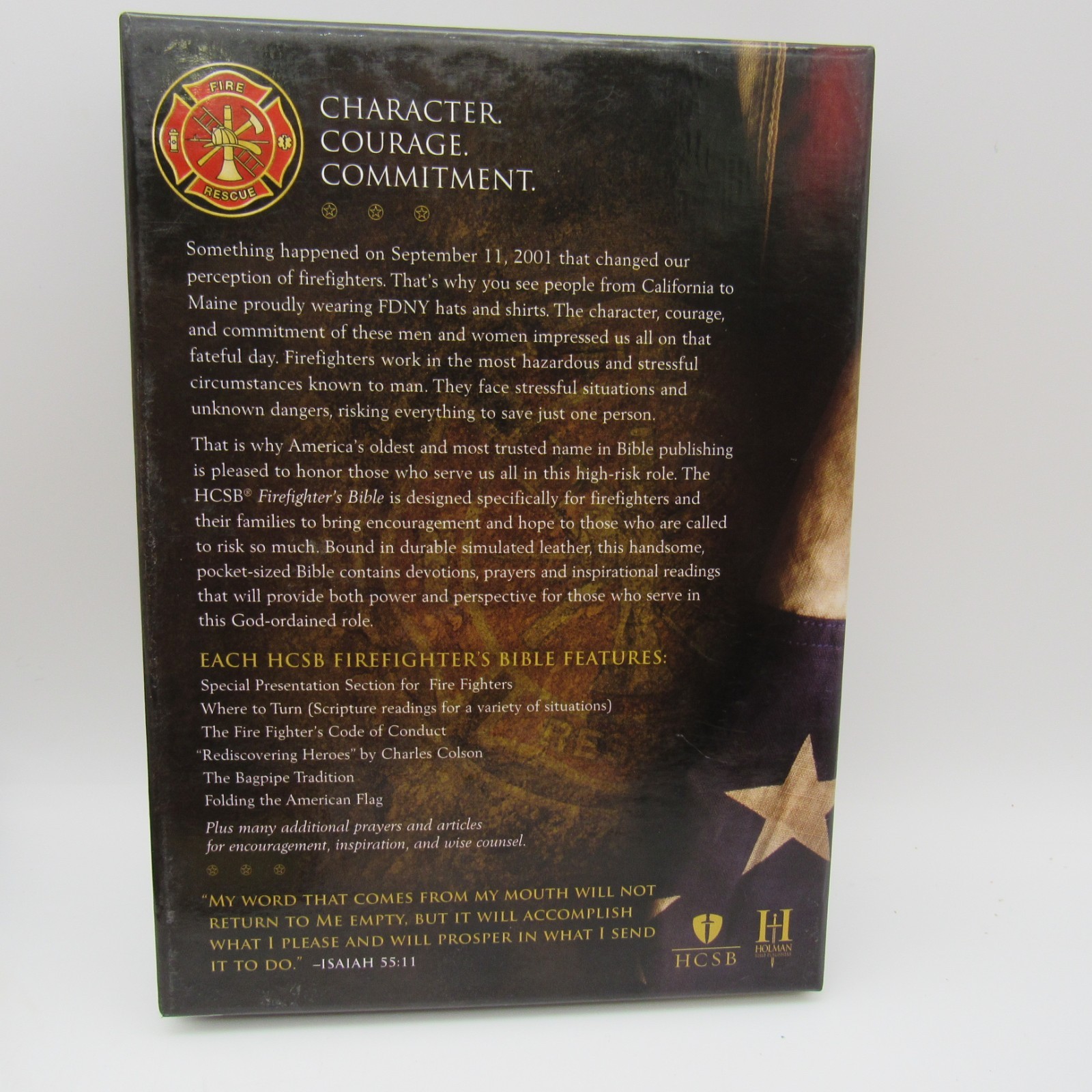 HCSB Firefighter’s Bible Burgundy Soft Simulated Leather Red Letter *READ*