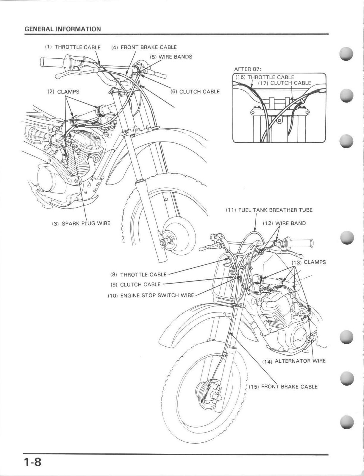 HONDA XR80R XR100R Motorcycle Service Manual 1985-1997 – WIRE BIND – COVERED