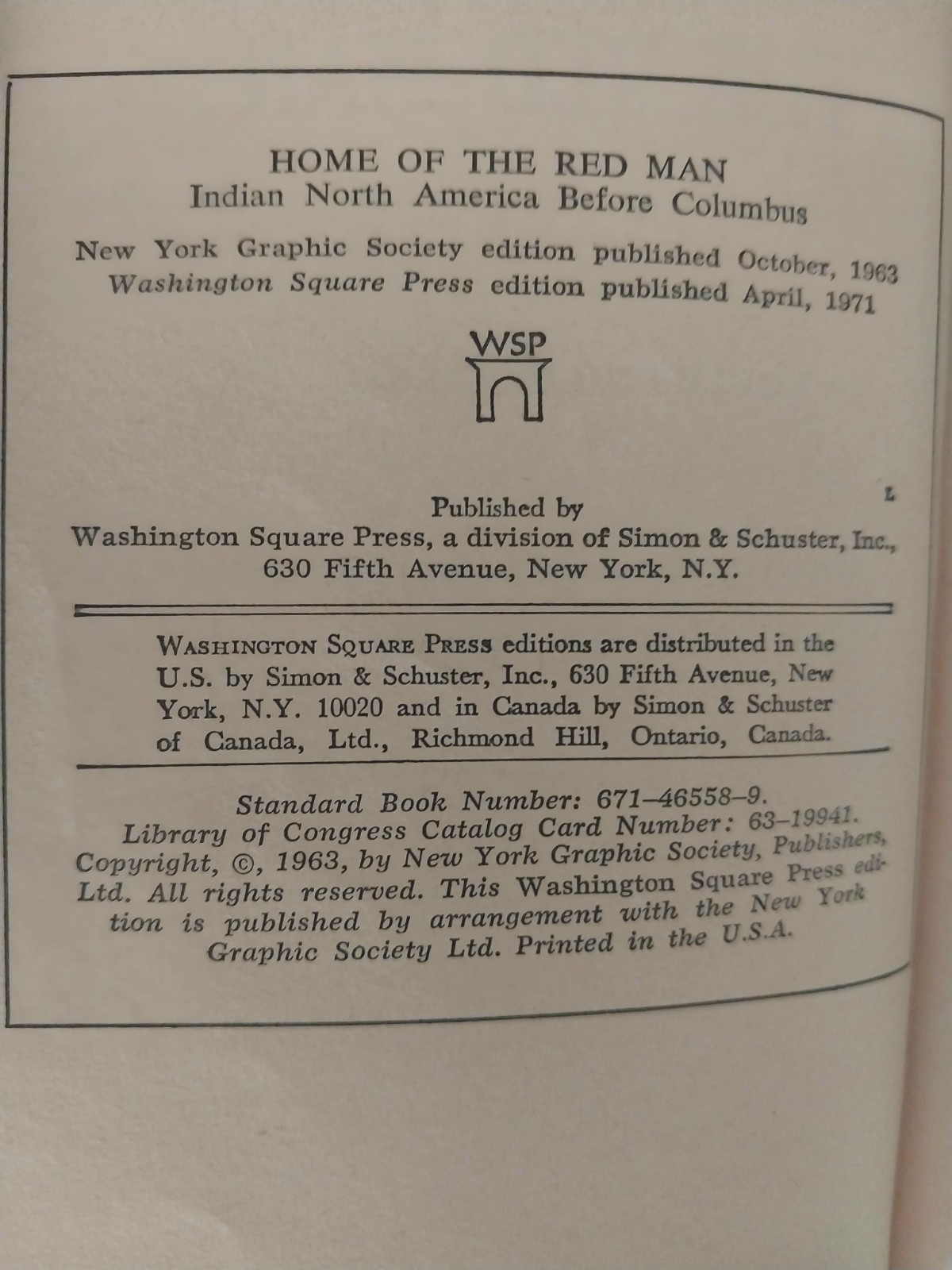Robert Silverberg – Home of the Red Man – Washington Square Press Edition 1971