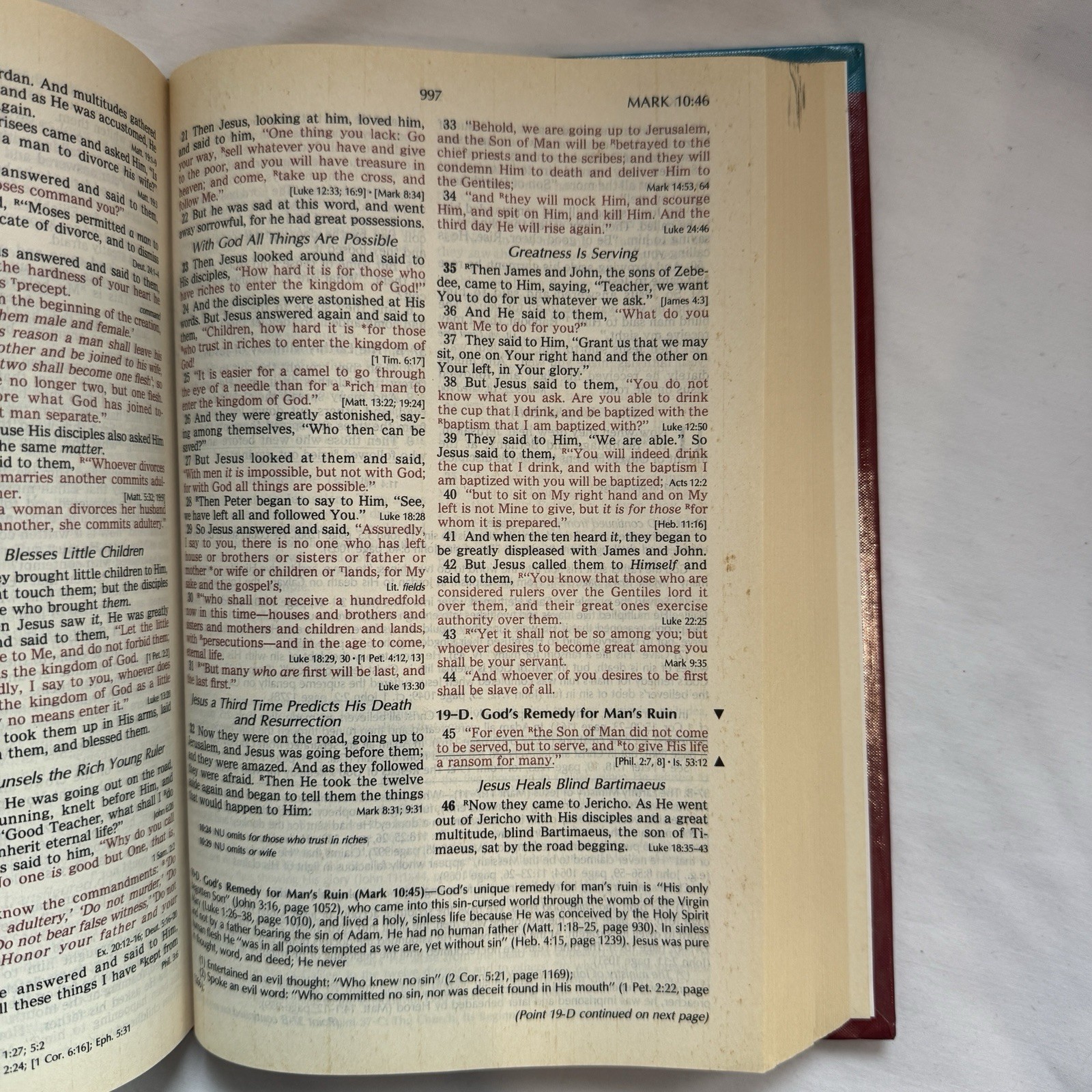 The Christian Life Bible: Master Outline Edition Nelson 632N Hardback NKJV