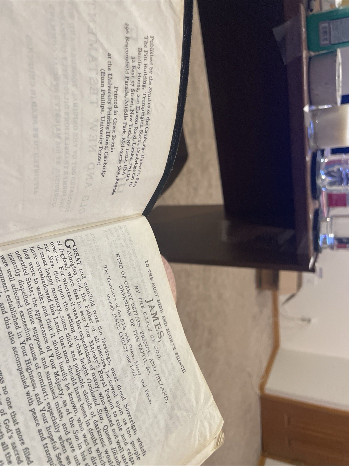 Holy Bible Cambridge French Morocco leather #24XC