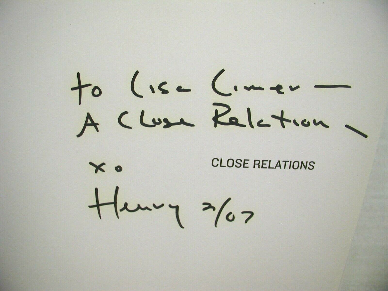 Henry Horenstein Close Relations introduction by Tom Magliozzi 2006 HB/DJ Signed