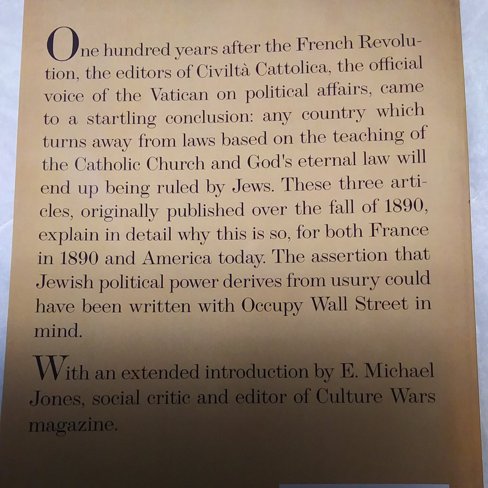 La Civilta Cattolica — The Jewish Question in Europe, PB reprint
