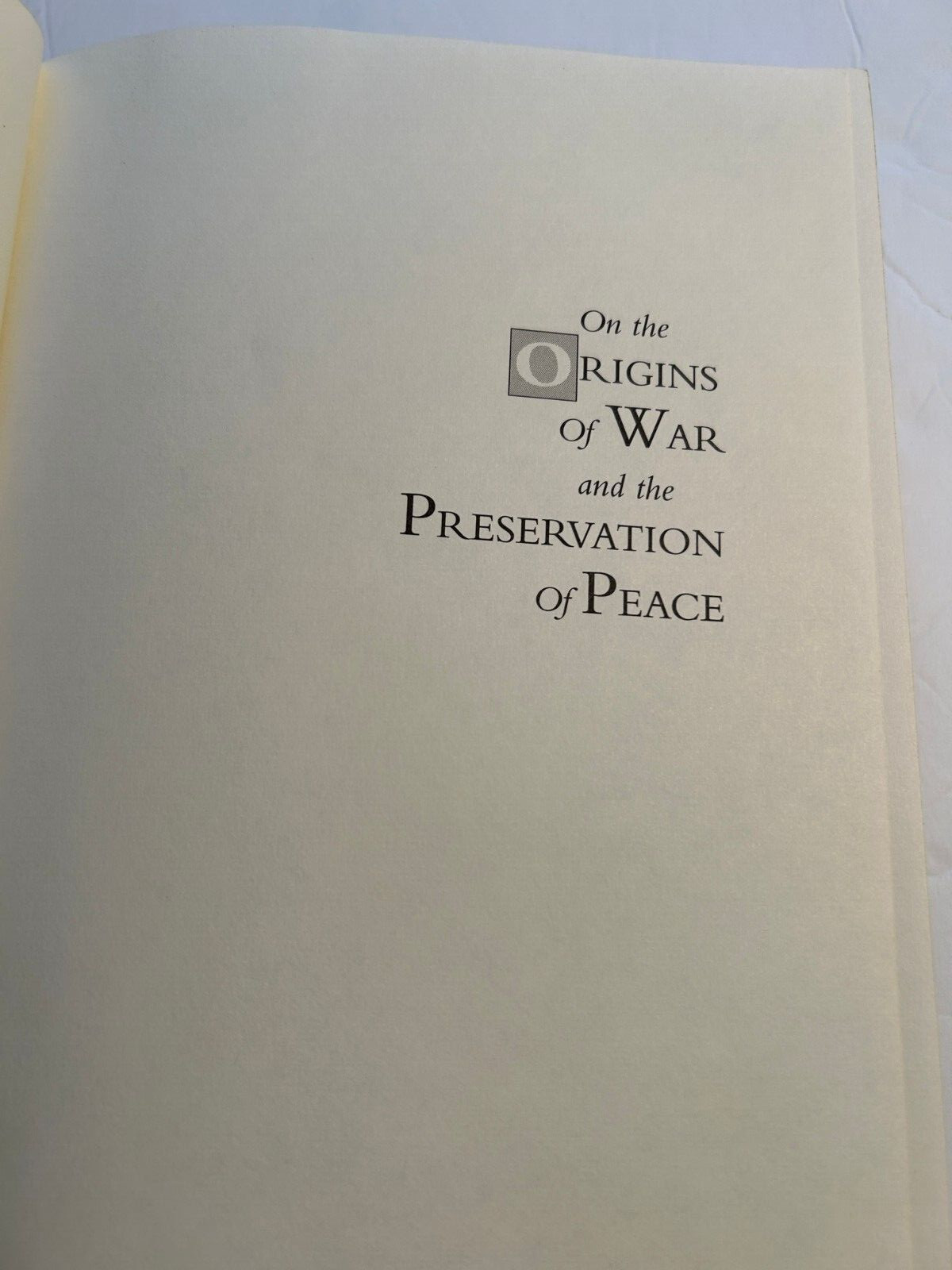 Donald Kagan 1995 1st Ed. Brand New On The Origins of War/ Preservation of Peace