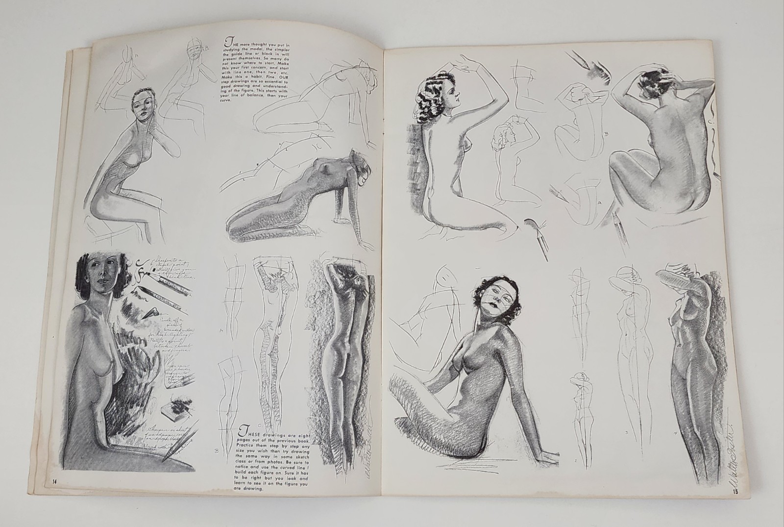 Vintage How To Draw Book The FIGURES FROM LIFE Fritz Willis & Walter T. Foster