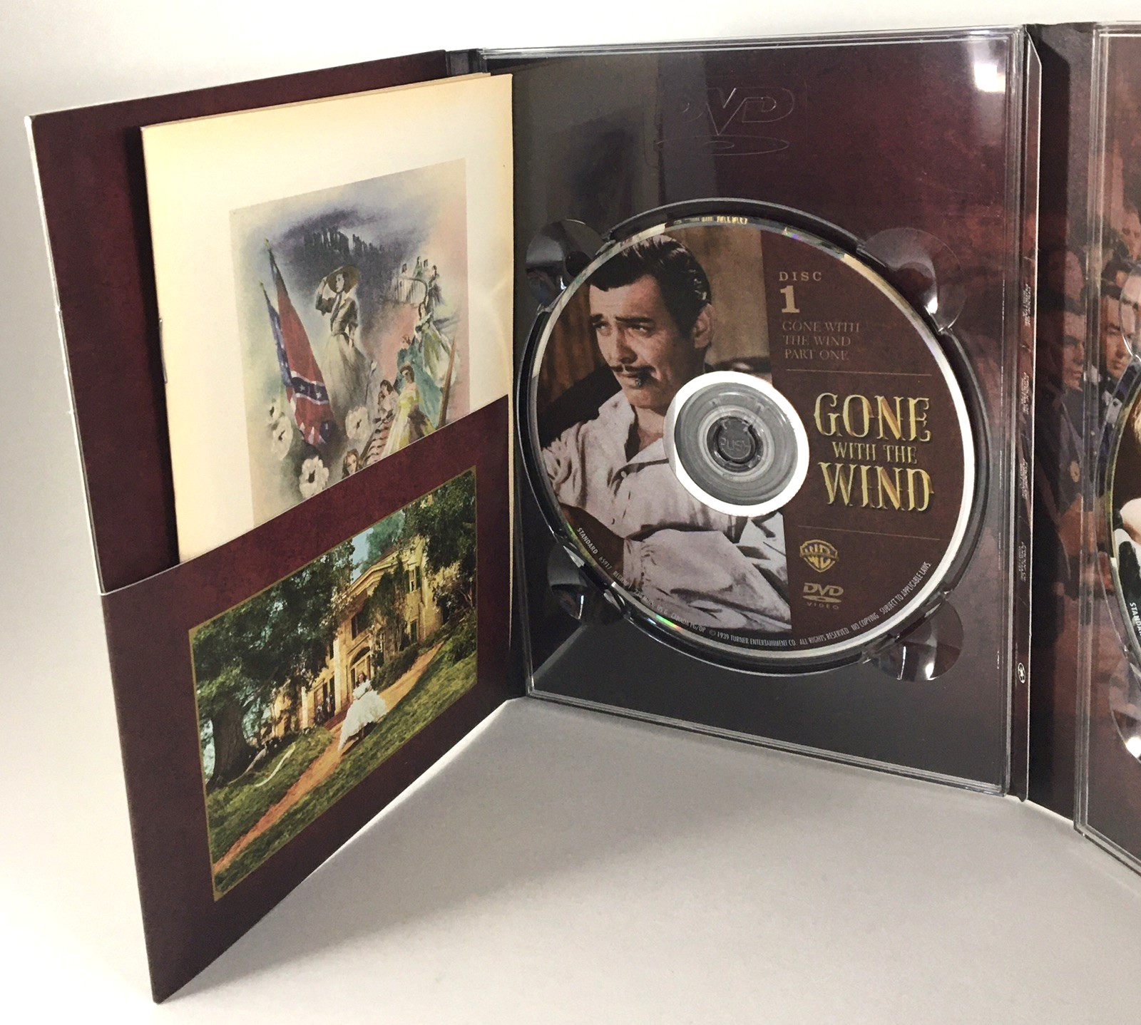 Gone with the Wind Media 3pc Lot: DVD 4-Disc Set, PB Screenplay, HC/DJ Book Club