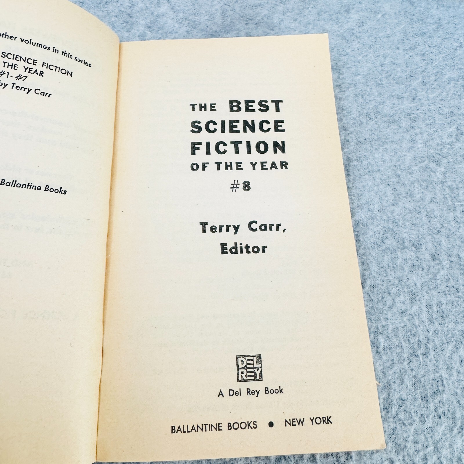 BEST SCIENCE FICTION OF THE YEAR Vol 8 15 Editor Terry Carr Vtg Anthology Books