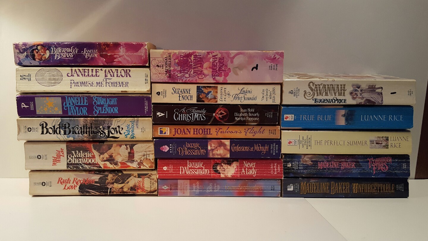 Romance Lot Of 18 Miscellaneous PB Books DAlessandro, Taylor, Hohl, Price, Enoch
