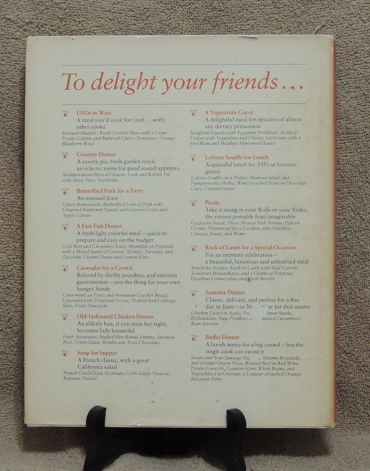 Julia Child & More Company Cookbook 1979 First Edition