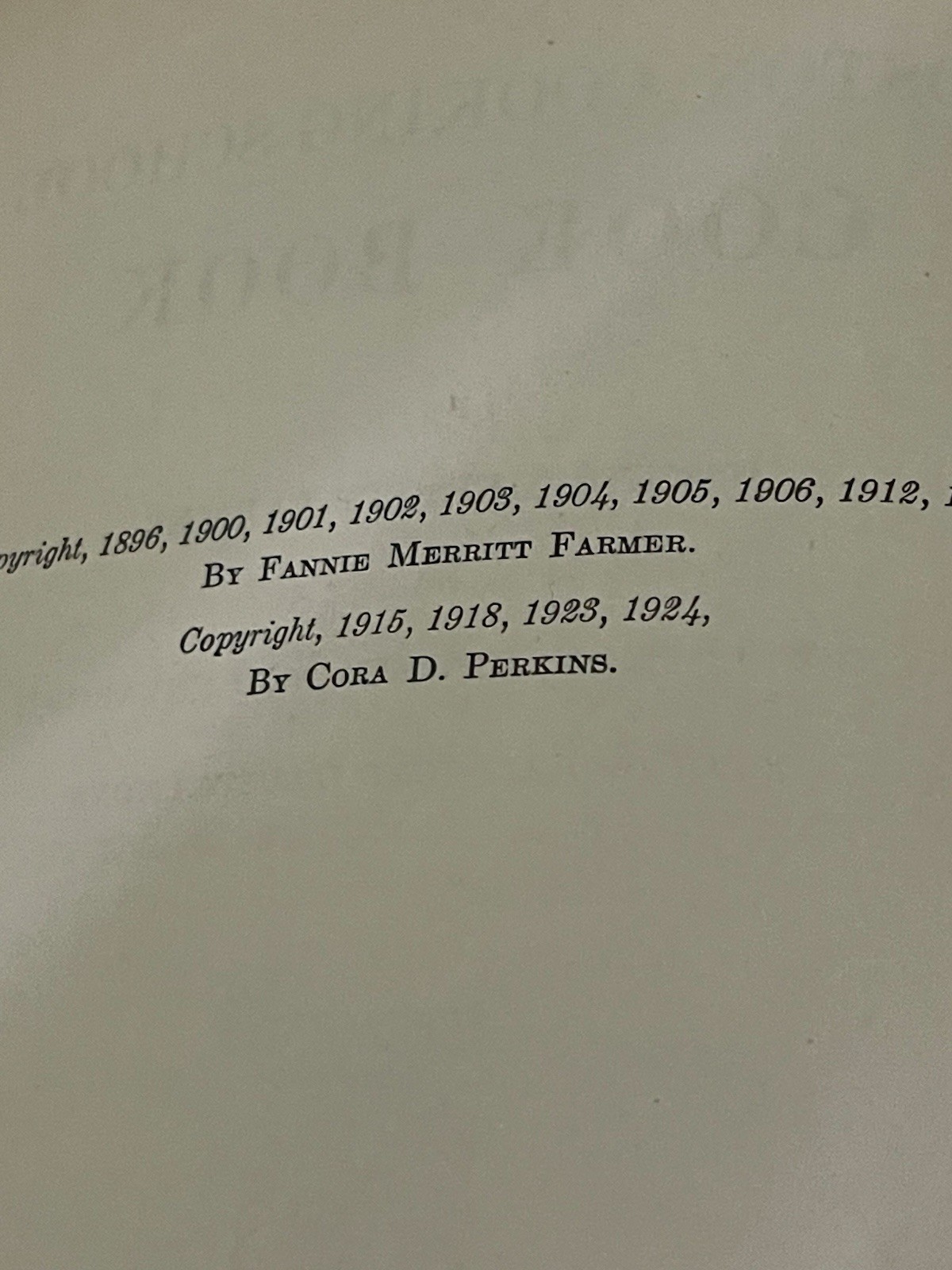1924 THE BOSTON COOKING SCHOOL Cook Book by Fannie Merritt Farmer VINTAGE