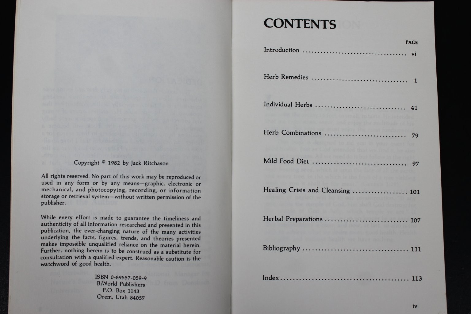 The Little Herb Encyclopedia Jack Ritchason 1982 Revised Natural Remedies PB
