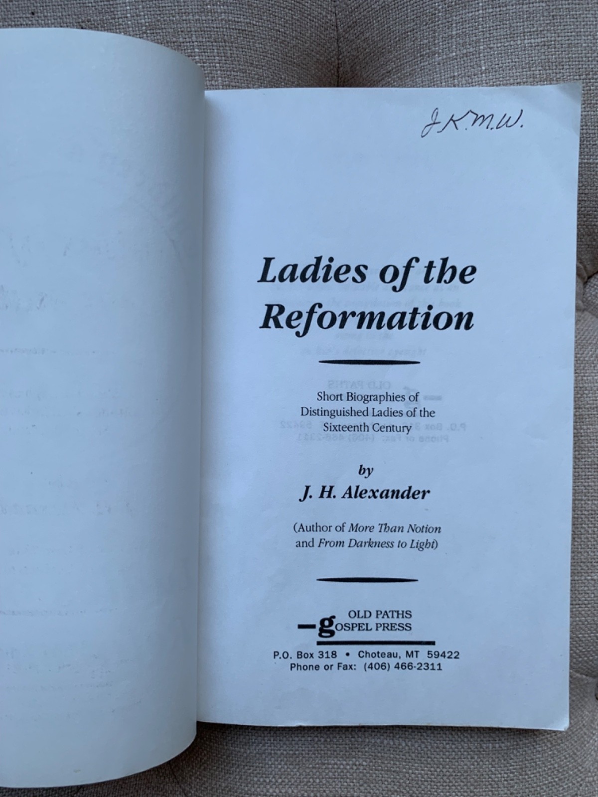 Ladies of the Reformation Children’s Heritage Series J.H. Alexander SDA