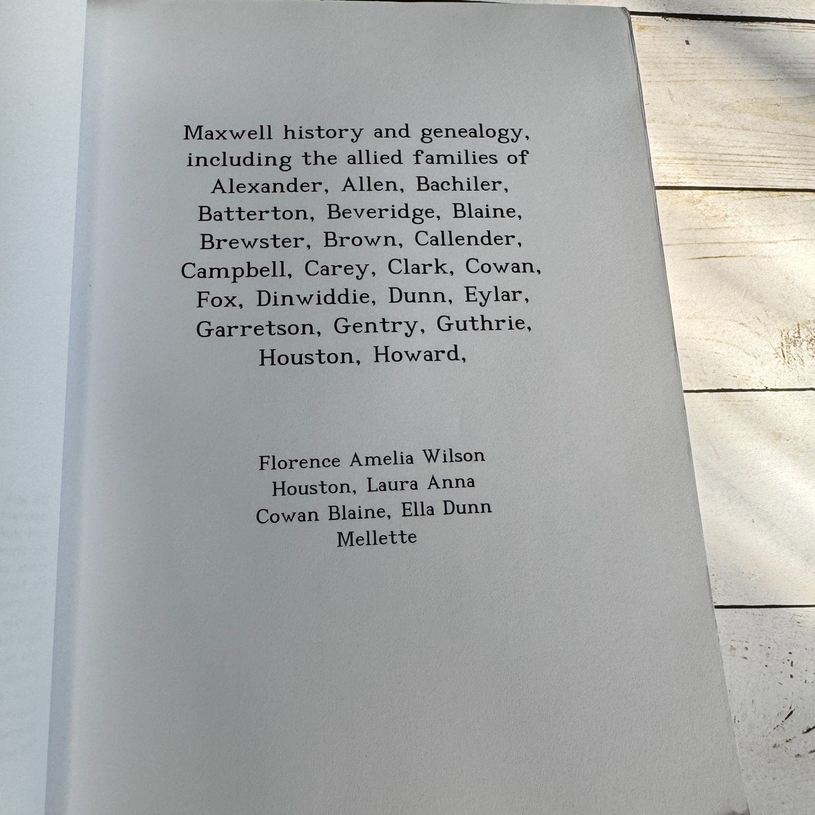 Maxwell History and Genealogy Press of C. E. Pauley 1916 Reprint Paperback Book
