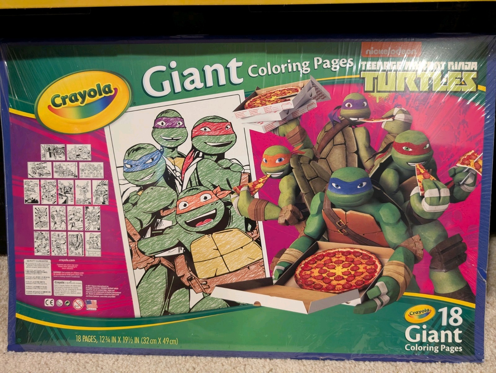 Crayola – Teenage Mutant Ninja Turtles 18 Giant Coloring Pages Book. Brand New