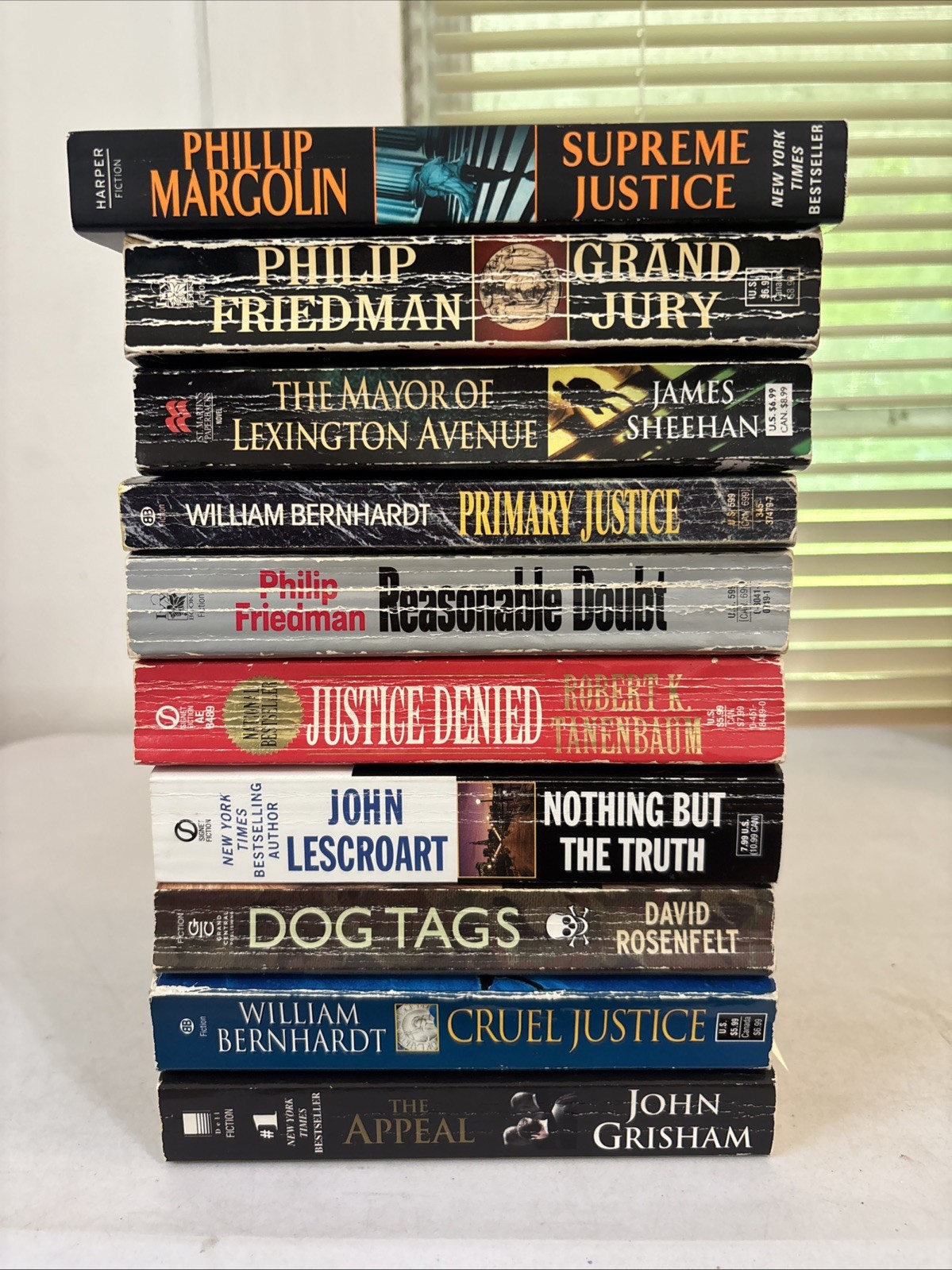 Lot of 10 – Legal Thriller – Mixed authors – Paperback – Free Shipping