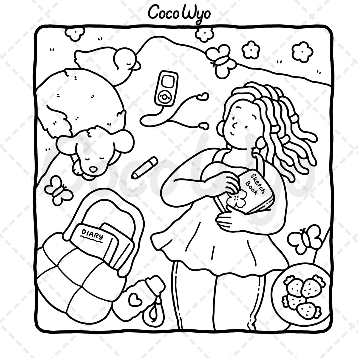 Girl Moments Vol 2 Coloring Book for Adults and Teens Featuring Cute Cozy Daily