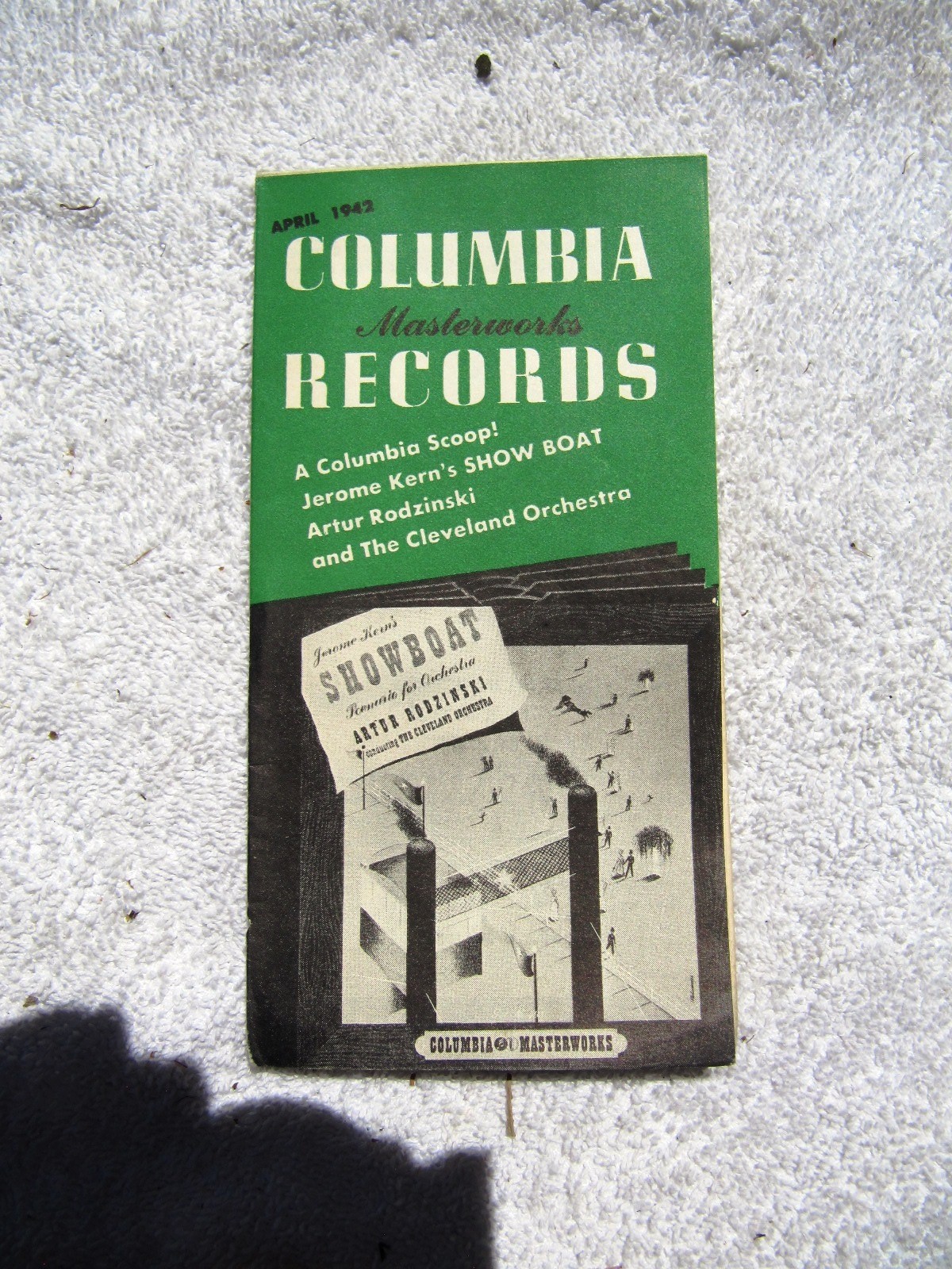 April 1942 COLUMBIA MASTERWORKS Supplement Jerome Kern SHOW BOAT RECORD CATALOG