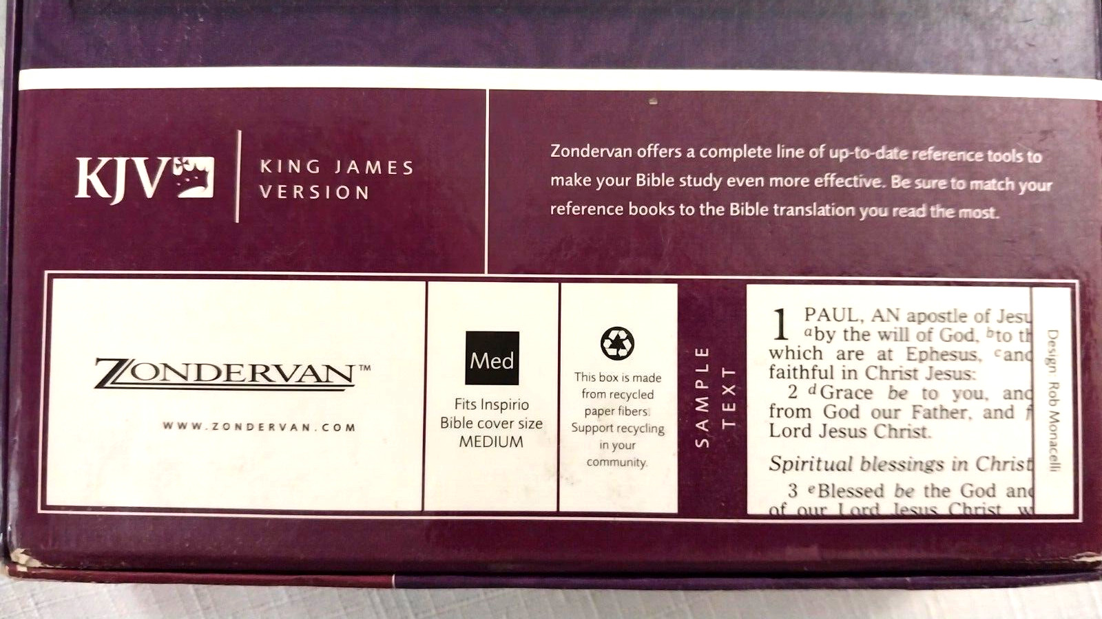 New,Indexed KJV Center Column Reference Bible, Burgundy Leather, RED LETTER,wBox