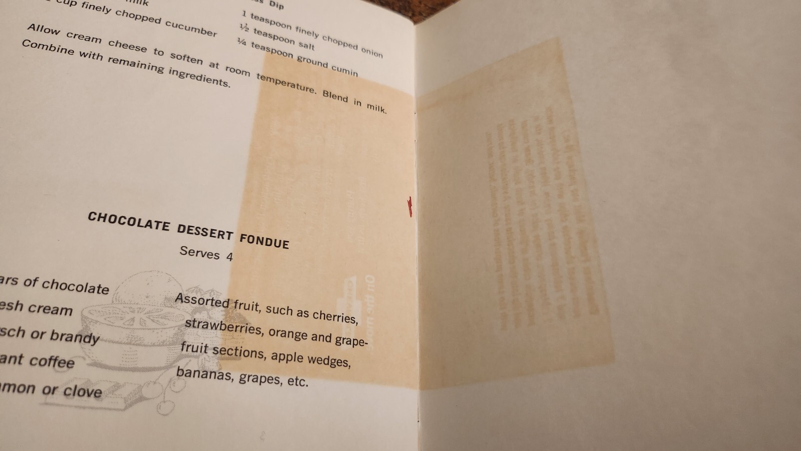 Fondue Cook-In 1968 Potpourri Press Rebecca Crutchfield Booklet Pamphlet 16 Page