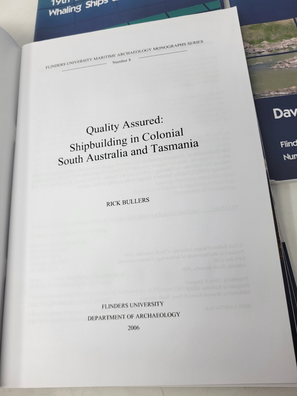 Lot 6 Flinders Univ Maritime Archaeology Monograph Series Australia 1 2 3 8 9 10